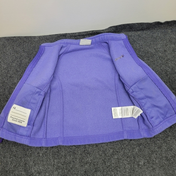 🌴5 for $25🌴Girls Columbia Lavender/Periwinkle Jacket Size 18-24 Months Toddler - Picture 13 of 16